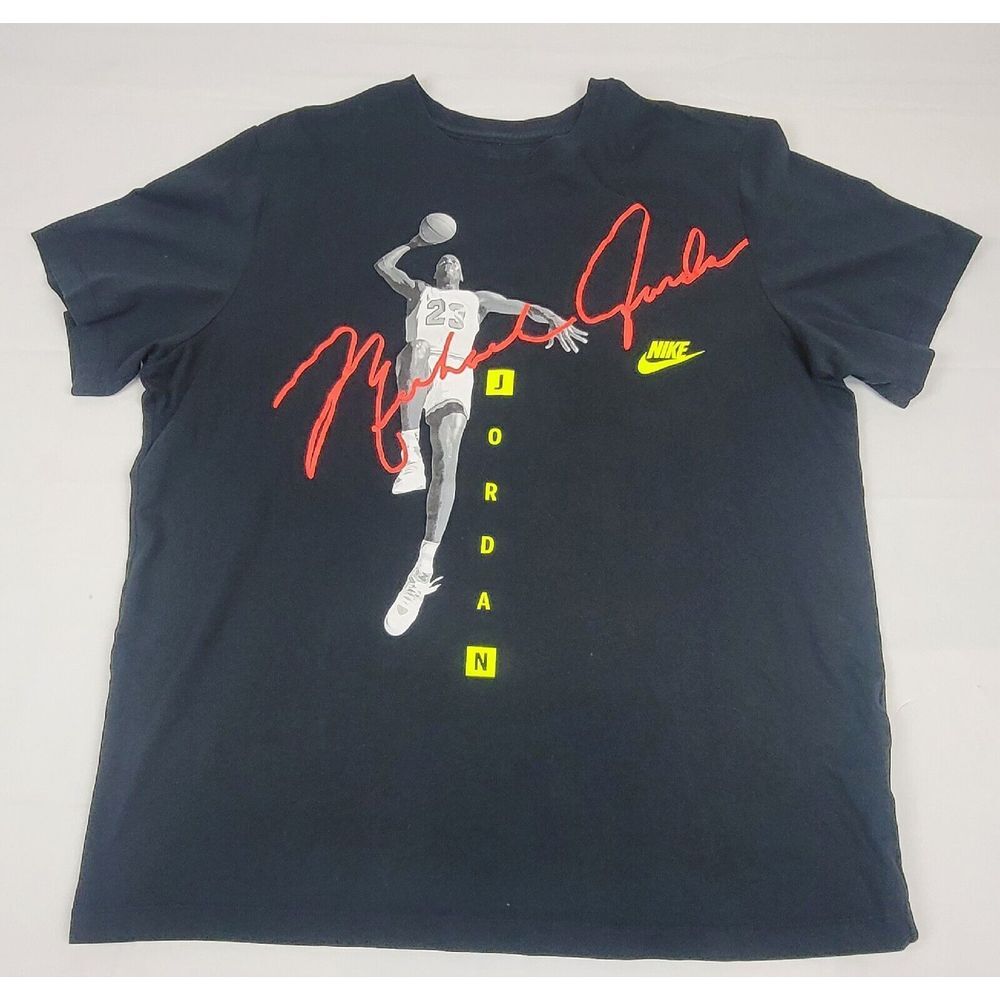 Nike Jordan Signature T-Shirt Mens Size‎ XL. Retro y2k Raised Letters Tee.